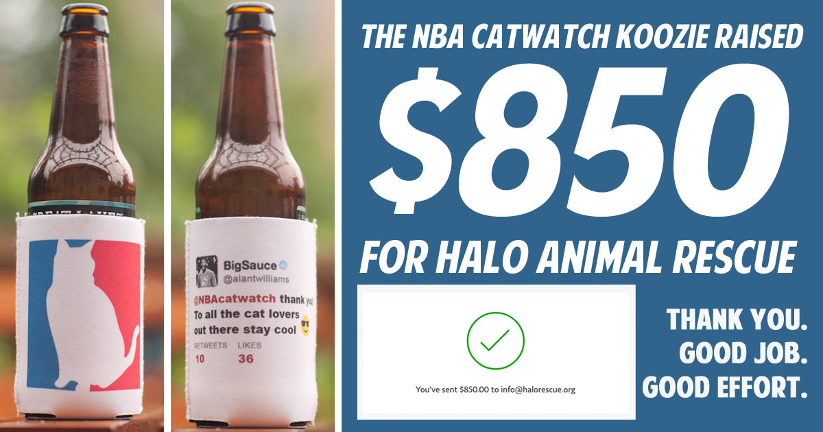 The NBA Catwatch Beer Koozie. For Sale October Only! #limited #exclusive